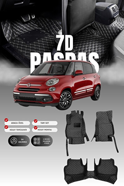 stiloto دواسة سيارة جلدية لسيارة فيات 500L (2012-2022) بتصميم حوض سباحة سباعي...