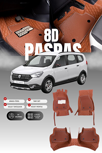 stiloto دواسة سيارة جلدية لداسيا لودجي (2012-2023) 8D |   حماية كاملة، مخصصة ...
