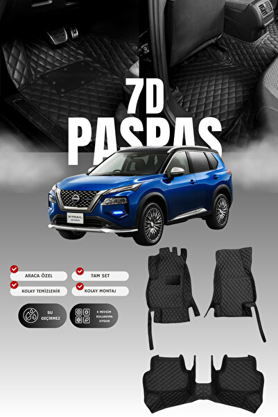 stiloto سجادة أرضية للسيارة من الجلد 7D لنيسان إكس-تريل إي-باور (2023 وما بعد...