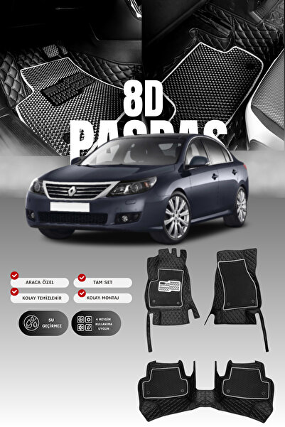 stiloto سجادة أرضية للسيارة من الجلد لرينو لاتيتود (2011-2015) 8D |   حماية ك...