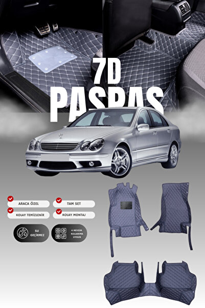 stiloto دواسة سيارة جلدية لمرسيدس C200 / W203 (2000-2007) طراز 7D |   حماية ك...