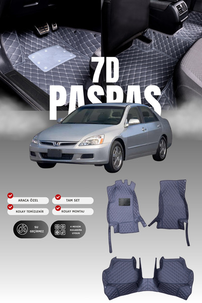 stiloto سجادة أرضية للسيارة من الجلد لهوندا أكورد (2002-2007) 7D |   حماية كا...