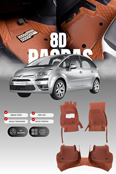 stiloto سجادة أرضية للسيارة من الجلد لسيتروين سي4 بيكاسو (2006-2013) 8D |   ح...