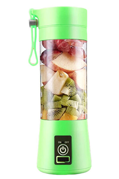 OBSIDION Portable Mini Blender, 2 Blades, 380 ml, Green, USB Rechargeable
