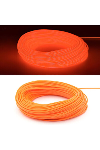 OEM El Wire light string kit, length 2 meters, inverter included Red