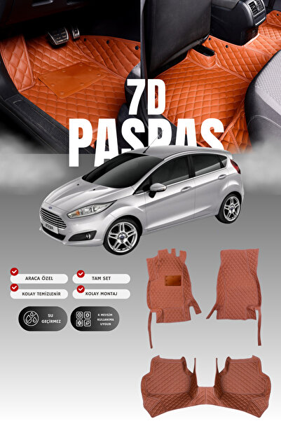 stiloto دواسة سيارة جلدية لفورد فييستا (2010-2016) بتصميم 7D |   حماية كاملة،...