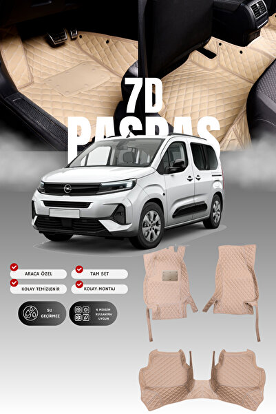 stiloto سجادة أرضية للسيارة من الجلد لسيارة أوبل كومبو إي (2018 وما بعدها) 7D...