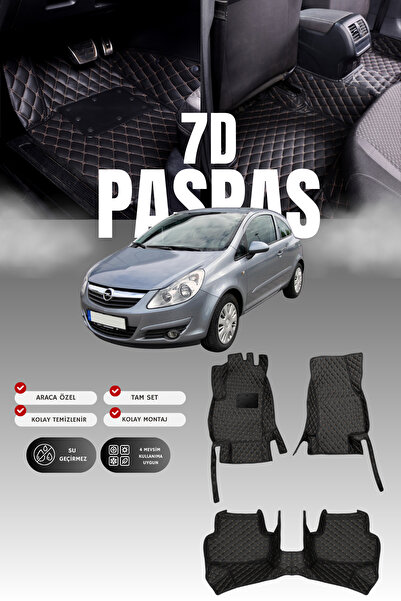 stiloto دواسة سيارة جلدية لسيارة أوبل كورسا دي (2006-2014) 7D |   حماية كاملة...