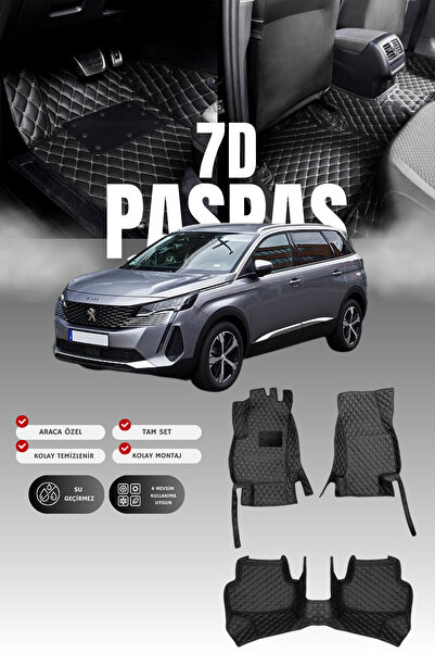 stiloto سجادة أرضية للسيارة من الجلد لبيجو 5008 (2020 وما بعدها) 7D |   حماية...