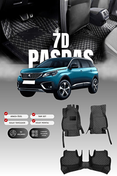 stiloto دواسة سيارة جلدية سباعية الأبعاد لبيجو 5008 (2017-2020) |   حماية كام...