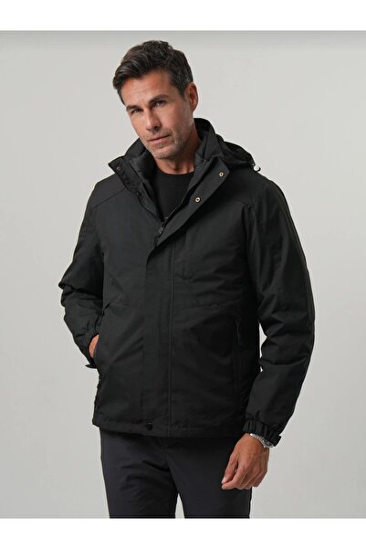 BARRELS AND OIL Men's Water Repellent Raincoat, Puffer Coat, Thick Coat Three-Piece Set Top Quality Coat