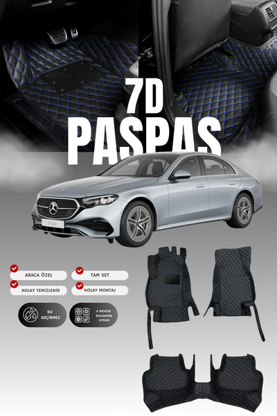 stiloto دواسة سيارة جلدية لمرسيدس E180 / W214 (2023 وما بعده) بتصميم حوض سباح...