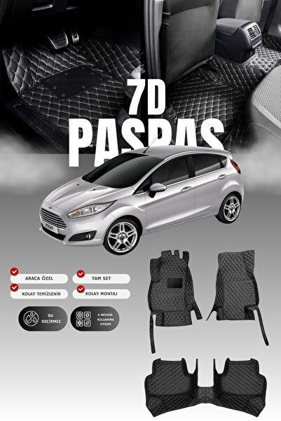 stiloto دواسة سيارة جلدية لفورد فييستا (2010-2016) بتصميم 7D |   حماية كاملة،...