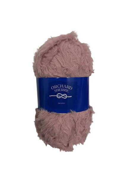 ORCHARD Sherrie Pembe Tavşan Tüyü Dokulu Kürk Görünümlü Örgü İpi No:46