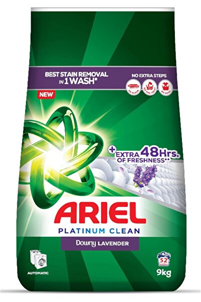 Ariel Platinum Clean Lavender, 9KG, Laundry Detergent Powder
