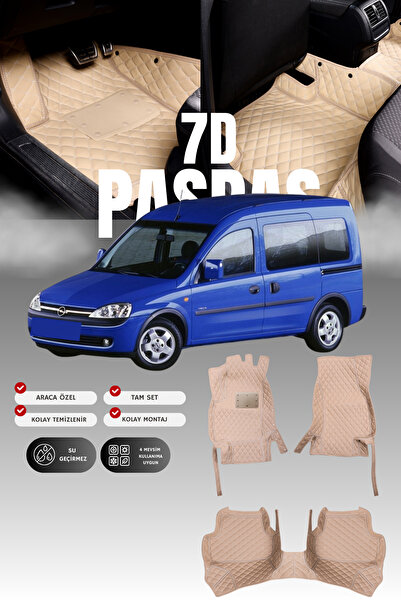 stiloto سجادة أرضية جلدية للسيارة أوبل كومبو سي (2001-2011) 7D |   حماية كامل...