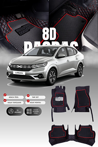 stiloto دواسة سيارة جلدية لداسيا لوجان (2020 وما بعدها) 8D |   حماية كاملة، م...