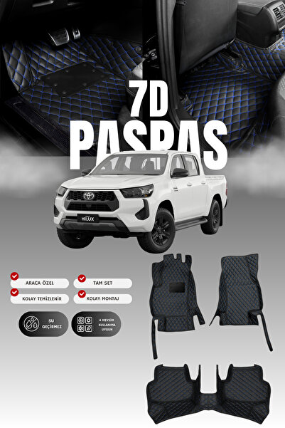 stiloto سجادة أرضية جلدية للسيارة تويوتا هايلكس (2015 وما بعدها) 7D |   حماية...