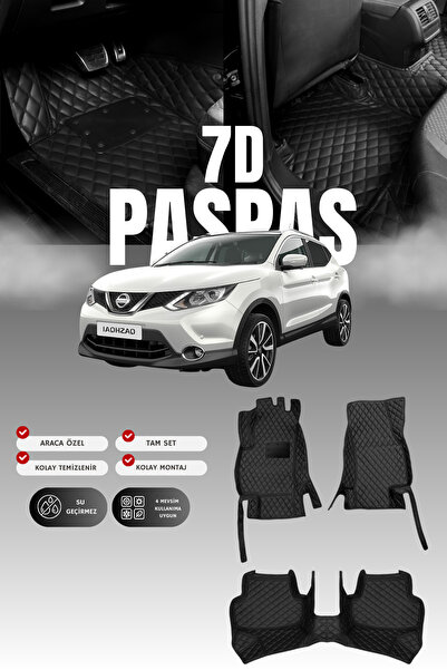 stiloto Nissan Qashqai (2014-2021) 7D Deri Havuzlu Oto Paspas | Tam Koruma,Ar...