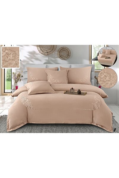 Casa de Vis Double bed linen set, satin cotton, 180 x 200 cm, 6 pieces, with elastic, plain, Casa de Vis, CB-5
