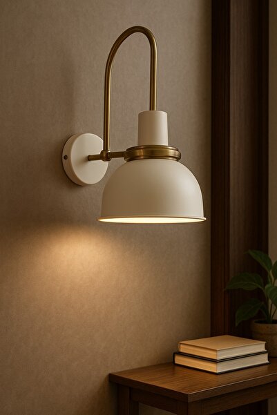 Retrolamp RTA113-103 Beyaz Aplik Modern Tasarım Salon Mutfak Koridor Cafe Butik Lamba Aydınlatma Aplik