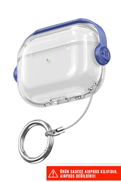 Nezih Case Apple AirPods 3. Nesil Pro Uyumlu Standlı Yüzüklü Şeffaf Kılıf