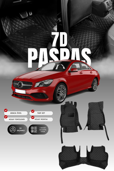 stiloto دواسة سيارة جلدية لمرسيدس CLA 200 / C117 (2013-2026) بتصميم حوض سباحة...