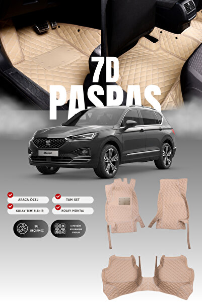 stiloto سجادة أرضية للسيارة من الجلد 7D لسيارة سيات تاراكو (2018 وما بعدها) |...