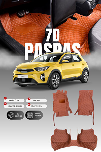 stiloto سجادة أرضية جلدية للسيارة كيا ستونيك (2017 وما بعدها) 7D |   حماية كا...