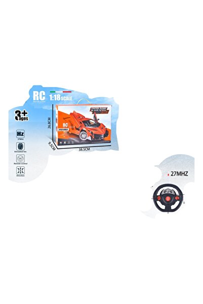 Toysea 1:18 RC sports car with 5 functions, headlights, rechargeable battery, USB charger, racing fun