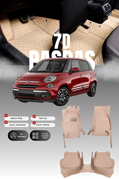 stiloto دواسة سيارة جلدية لسيارة فيات 500L (2012-2022) بتصميم حوض سباحة سباعي...