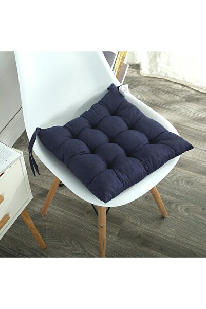 PROCART Chair cushion, drawstring, 40 x 40 x 8cm, cotton, blue