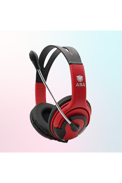 hadiat altifl ASA-003 Wired Over-Ear Gaming Headset with Microphone (Red)