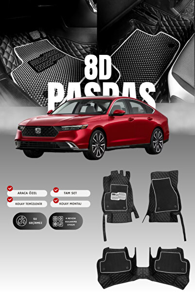 stiloto سجادة أرضية للسيارة من الجلد لسيارة هوندا أكورد (2023 وما بعدها) 8D |...