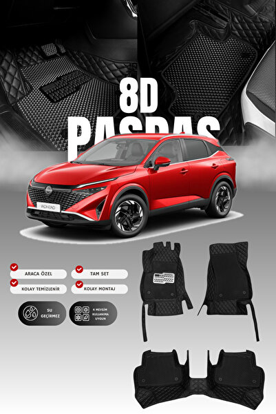 stiloto Nissan Qashqai Benzinli (2021 ve sonrası) 8D Deri Havuzlu Oto Paspas ...