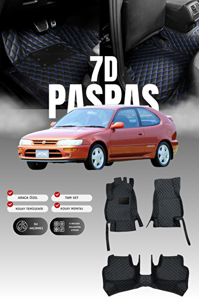 stiloto دواسة سيارة تويوتا كورولا (1992-1998) من الجلد بتصميم حوض السباحة 7D ...