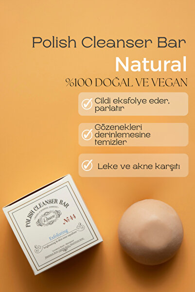 Rosece Polish Temizleme Barı | Peeling Etkili | Arındırıcı ve Aydınlatıcı Enzim Peeling | 80 gr