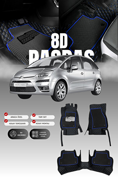 stiloto سجادة أرضية للسيارة من الجلد لسيتروين سي4 بيكاسو (2006-2013) 8D |   ح...