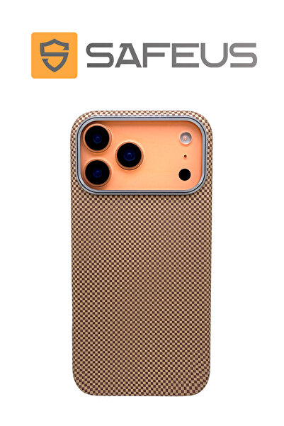 SAFEUS حافظة فاخرة لهاتف آيفون 17 برو ماكس مصنوعة من ألياف الكربون مع ميزة Ma...