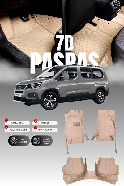 stiloto دواسة سيارة جلدية سباعية الأبعاد لبيجو ريفتر (2018-2024) |   حماية كا...