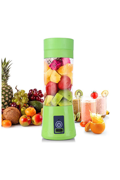 OBSIDION Portable Mini Blender, 2 Blades, 380 ml, Green, USB Rechargeable