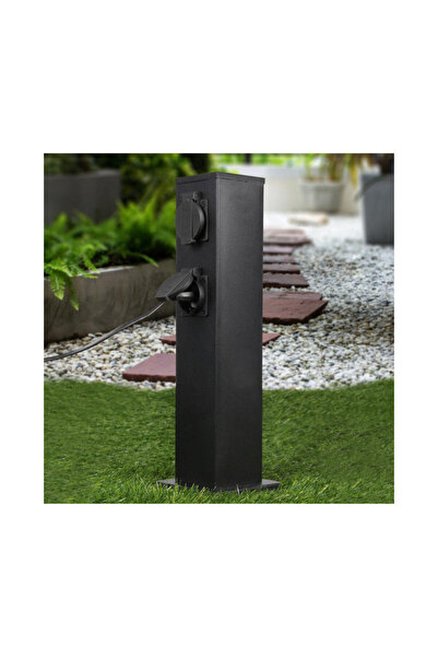 MasterLED Garden pole, 4 sockets, IP44, 400 mm, stainless steel,