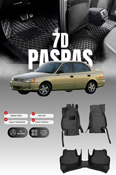 stiloto سجادة أرضية للسيارة من الجلد لهيونداي أكسنت ميلينيوم (2000-2003) طراز...