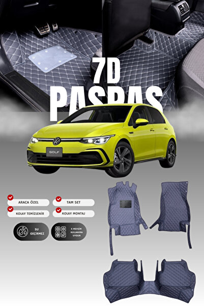 stiloto فولكس فاجن جولف 8 هايبرد (2021 وما بعده) سجادة أرضية للسيارة من الجلد...