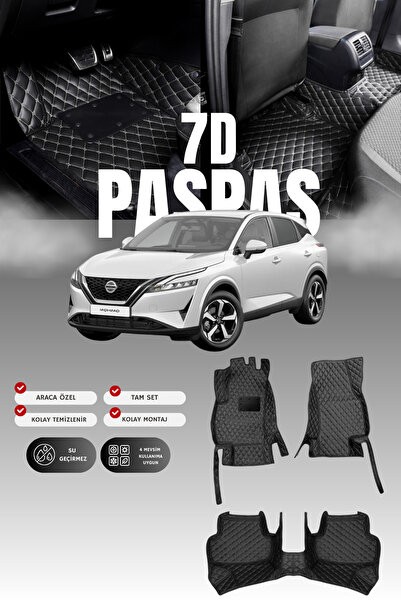 stiloto سجادة أرضية للسيارة من الجلد بتصميم حوض لنيسان قاشقاي هايبرد خفيف (20...