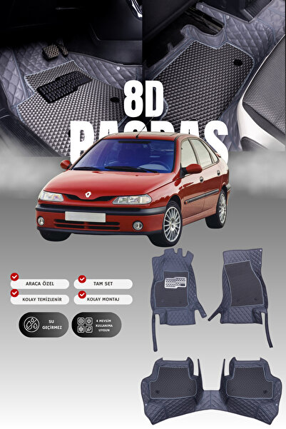 stiloto سجادة أرضية للسيارة من الجلد لرينو لاجونا 1 (1994-2001) 8D |   حماية ...