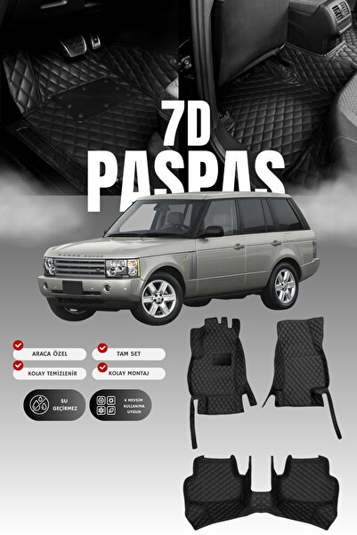 stiloto سجادة أرضية جلدية للسيارة لاند روفر رينج روفر فوج (2002-2012) بتصميم ...