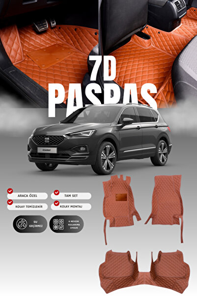 stiloto سجادة أرضية للسيارة من الجلد 7D لسيارة سيات تاراكو (2018 وما بعدها) |...