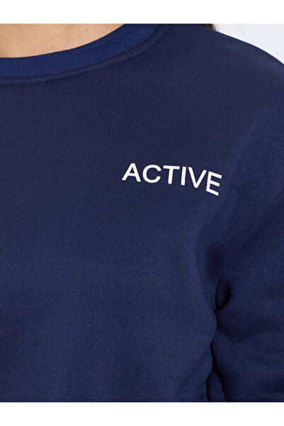 Styli Slogan Print Sweatshirt and Wide Leg Joggers Co-Ords