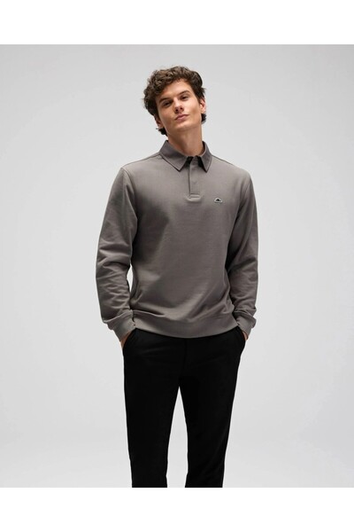 Ellesse EM607 Erkek Polo Yaka Antrasit Sweat